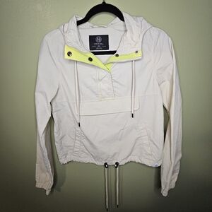 Women's Cream Utility Jacket with Hood